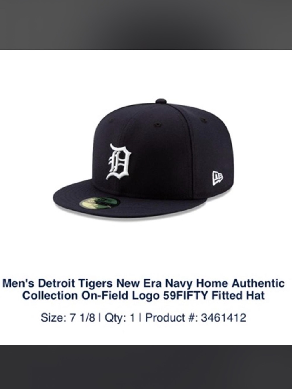 New Era Navy Detroit Tigers Fitted 59FIFTY Cap with White D Logo